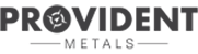 An isolated logo of Provident Metal
